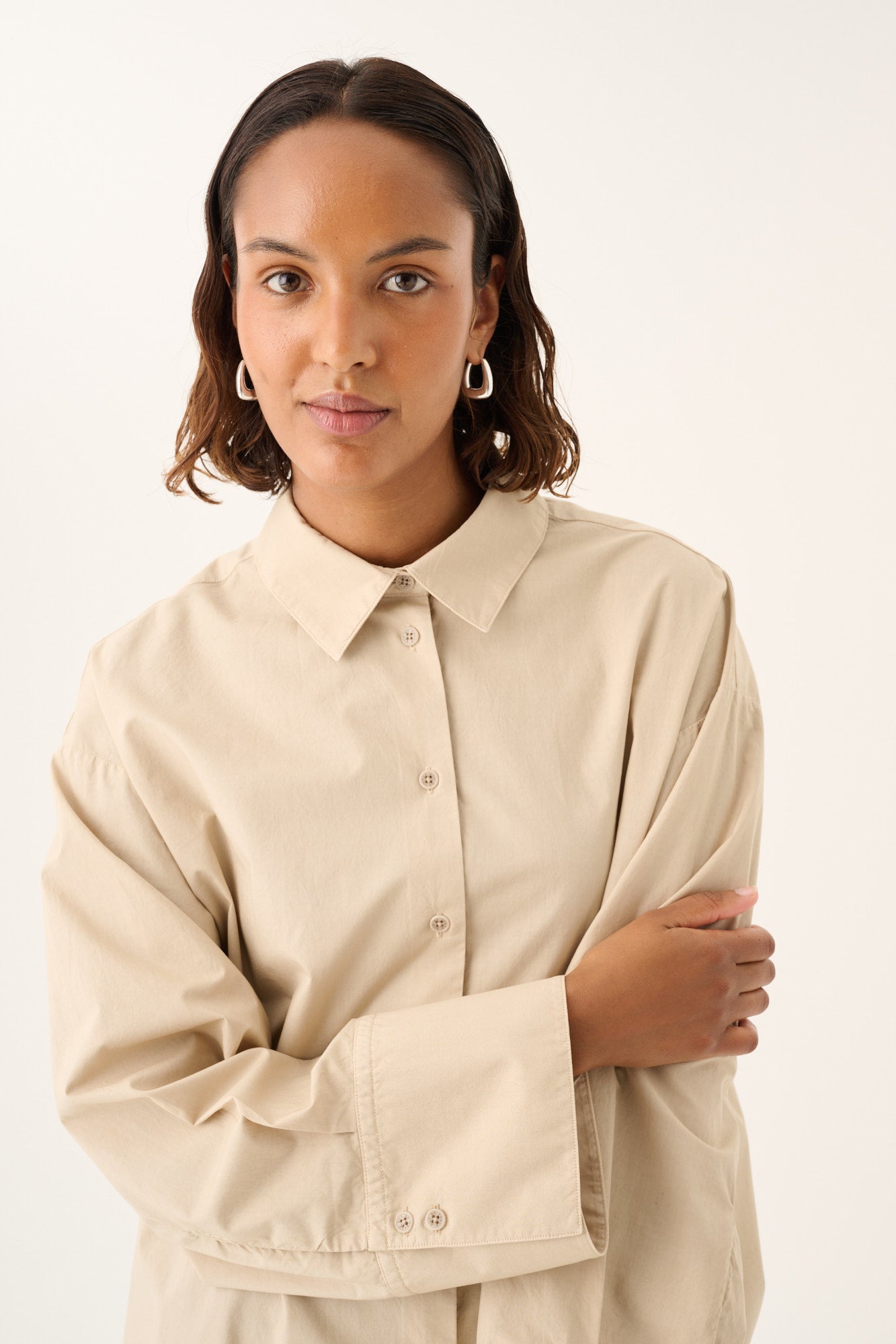 Sumiko organic garment dyed poplin - Beige