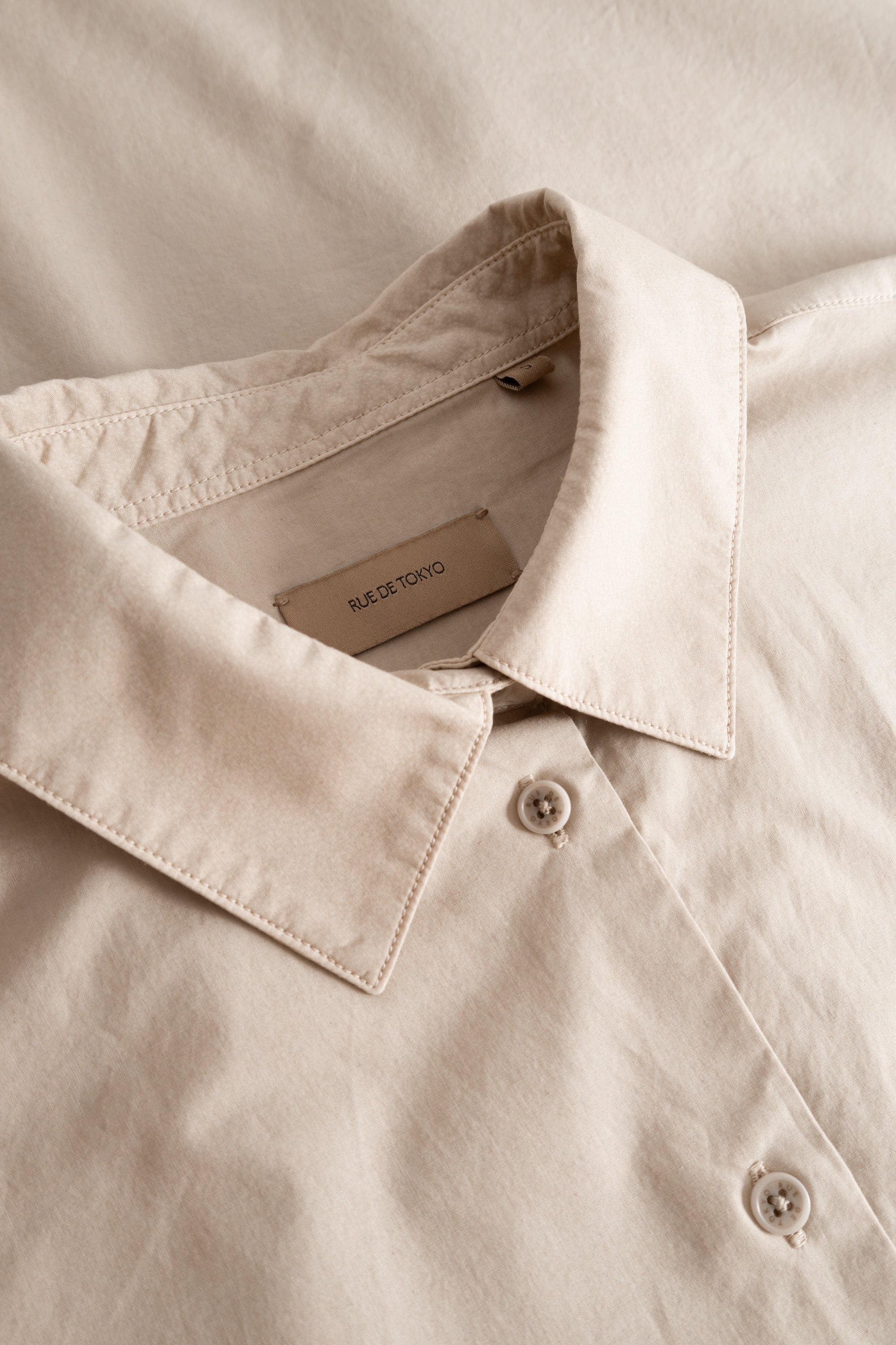 Sumiko organic garment dyed poplin - Beige