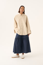 Sumiko organic garment dyed poplin - Beige