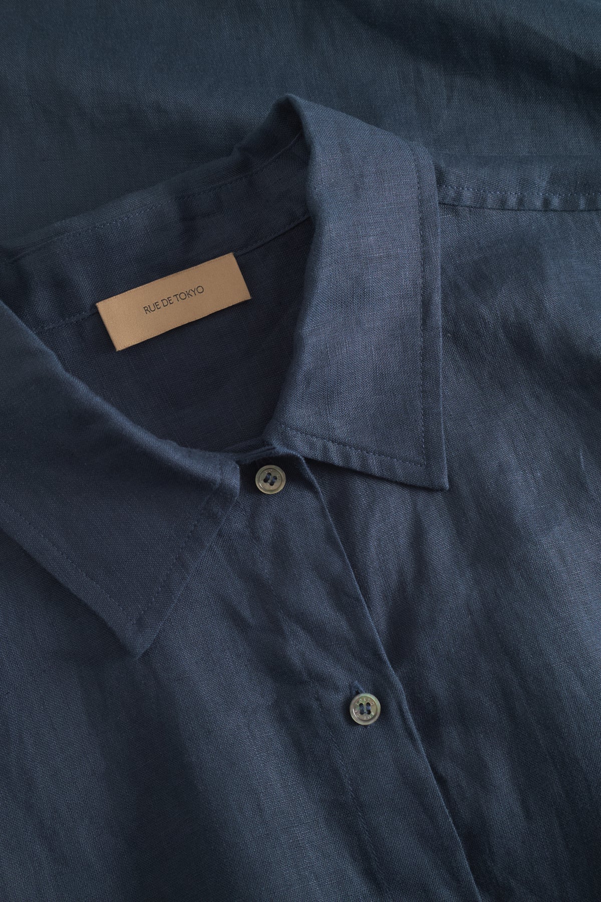 Duri solid linen dress - navy