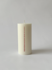 Kalenderlys bloklys Ø7 cm - røde tal