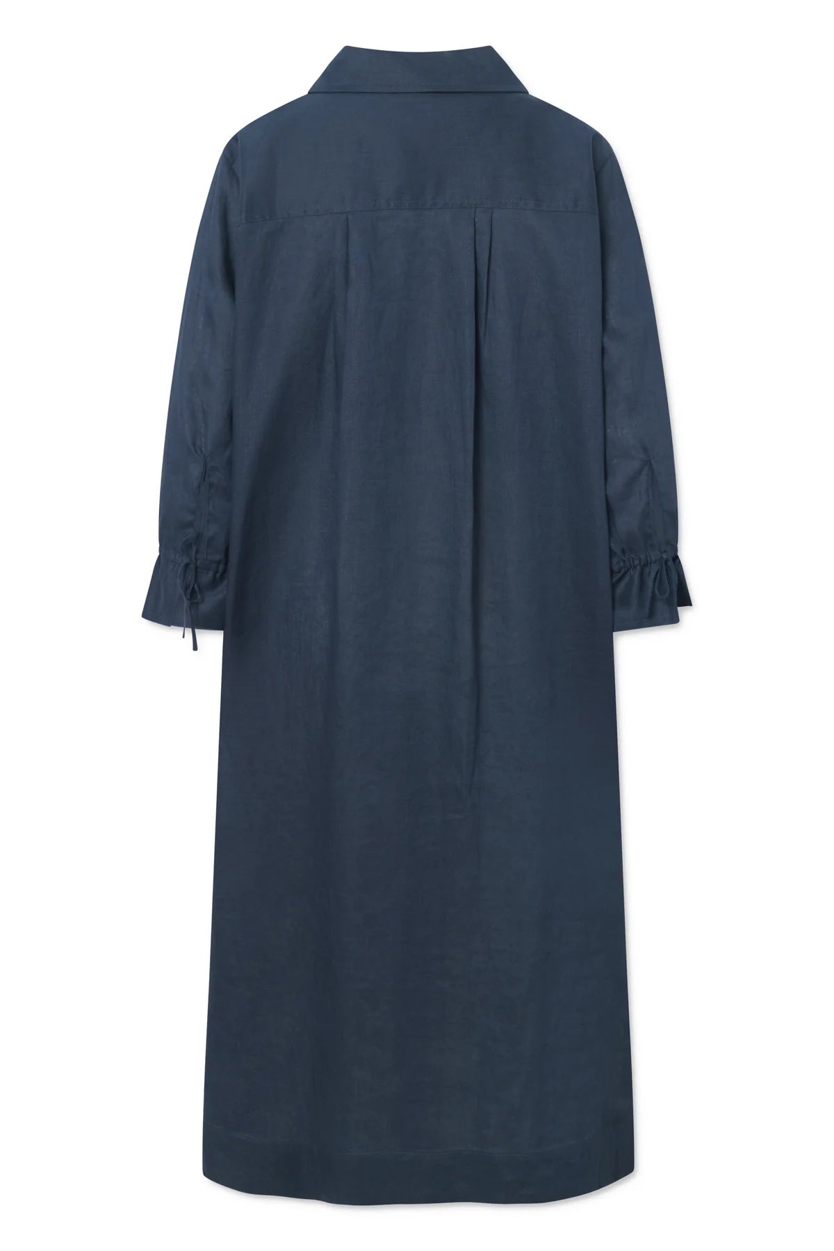 Duri solid linen dress - navy
