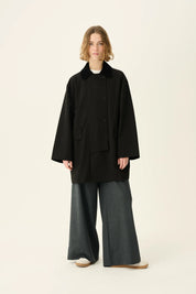 Cimana recyckled heavy trenchjacket - Black