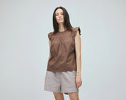 Sydney shorts - Coffee quartz stripe