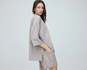 Sydney shorts - Coffee quartz stripe