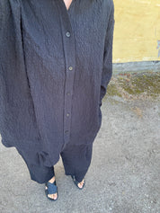 Seke crushed Cotton shirt - Black