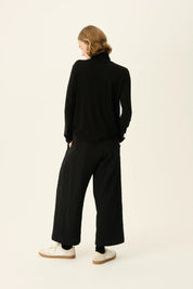 Pia crushed Cotton pant - Black
