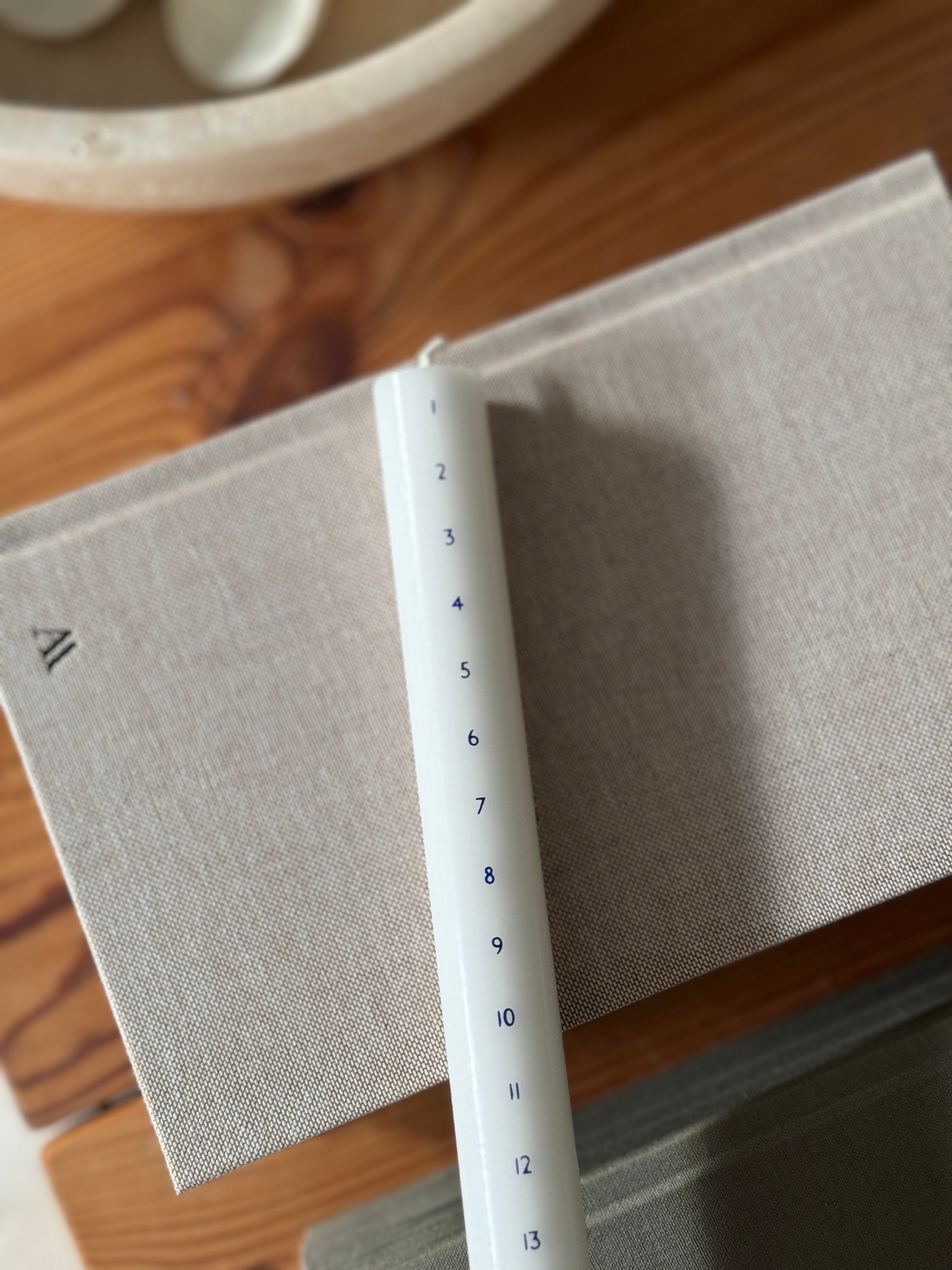 Kalenderlys Ø2,2 cm - Blå tal