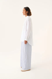Pandora linen stripe pant - Blue dual stripe