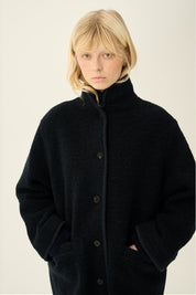 Cedar Teddy Coat - Dark Navy