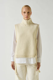 OR Wool pullover vest - off-white