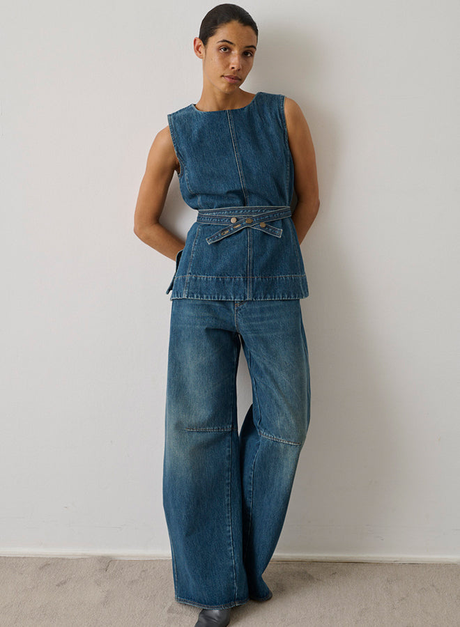 Gaspard jeans - bleu/vert