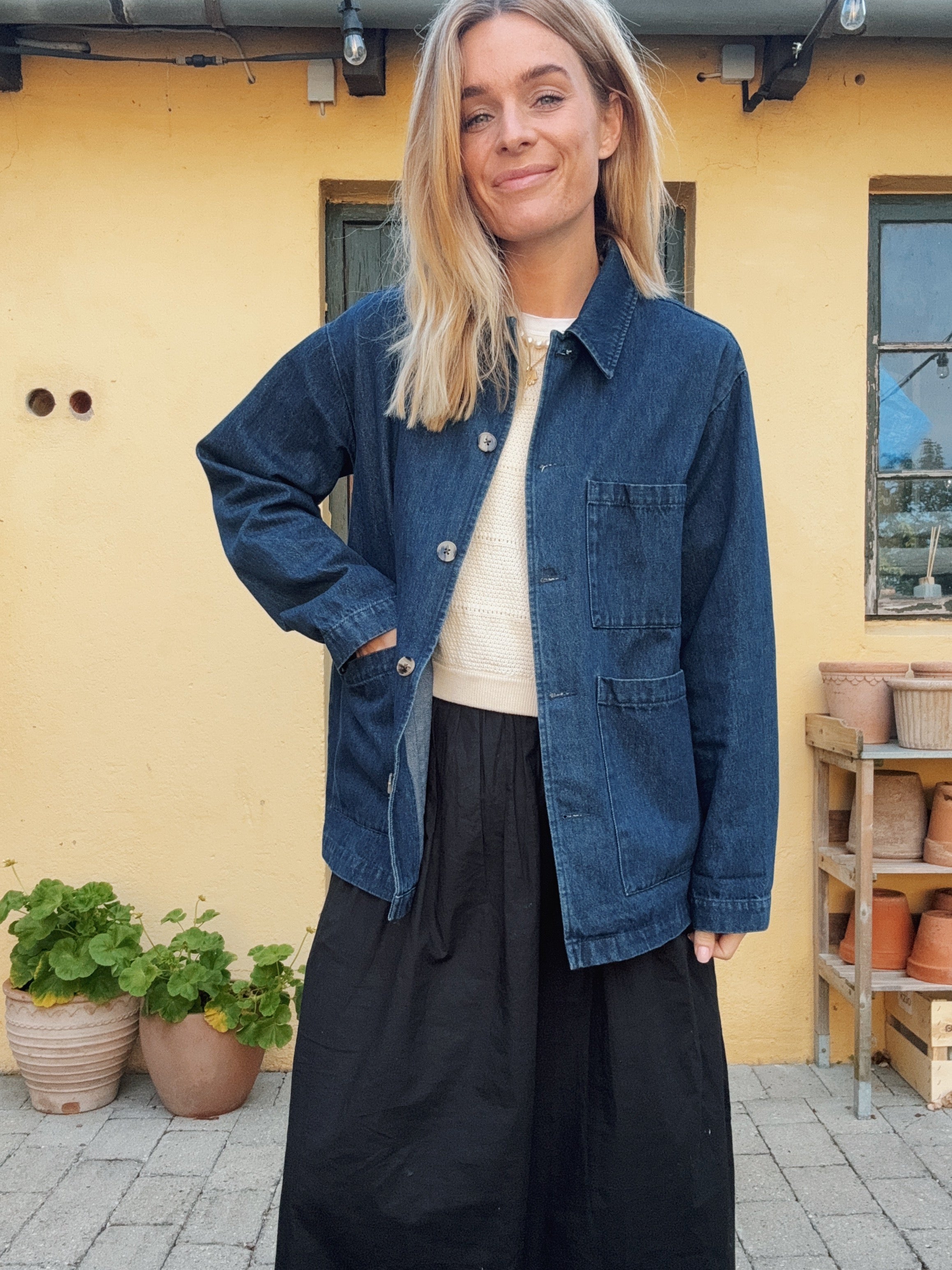 Cameron dark indigo denim workwear jacket