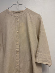Abu Dhabi skjorte - Tapioca coffee stripe
