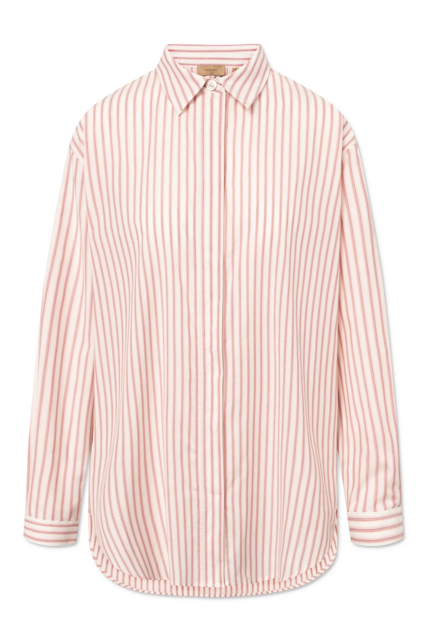 Shelby cotton-silk shirt - Red pink stripe