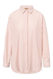 Shelby cotton-silk shirt - Red pink stripe
