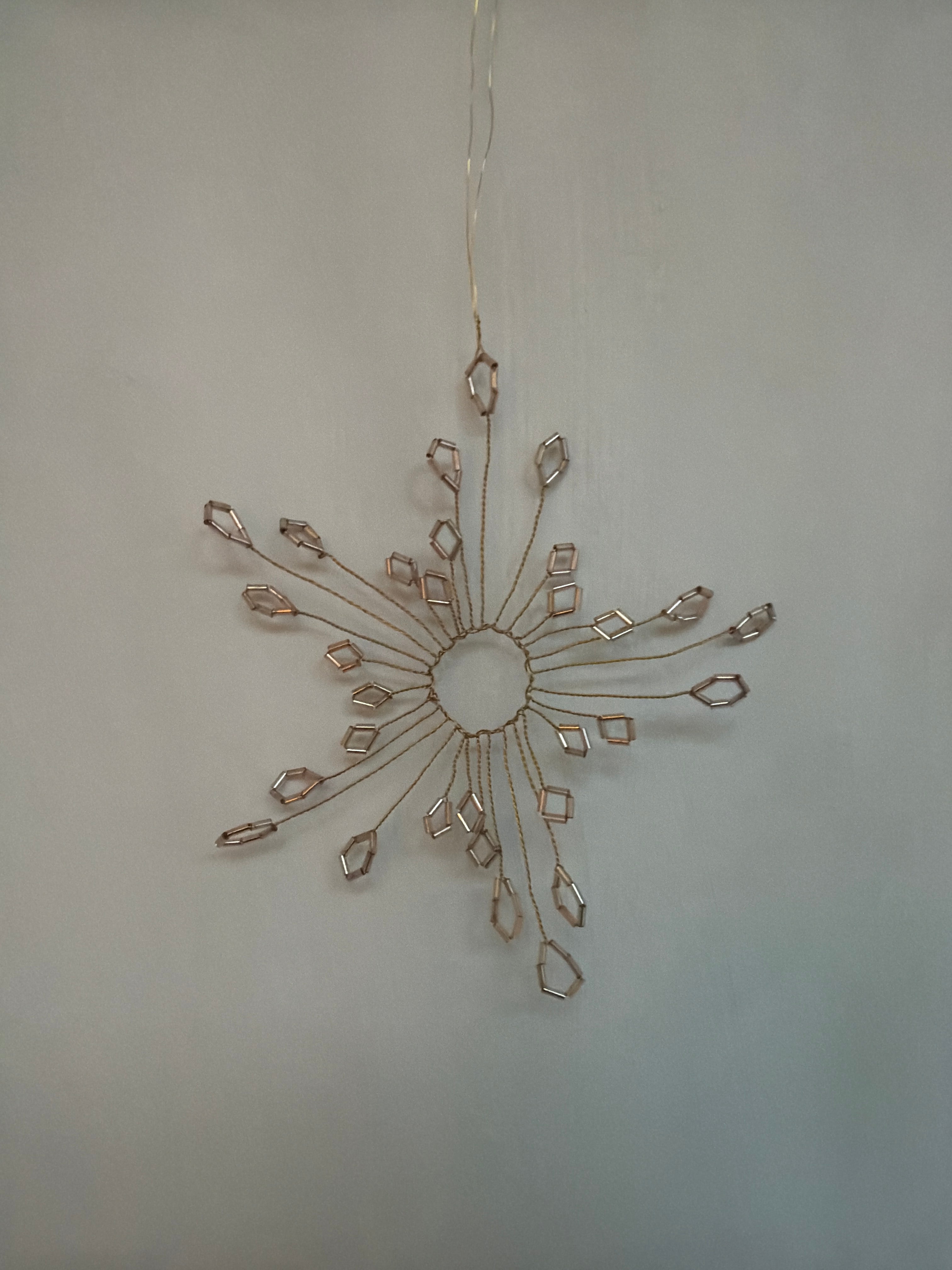 Stjerneophæng/Perle ornament - Mio star champagne