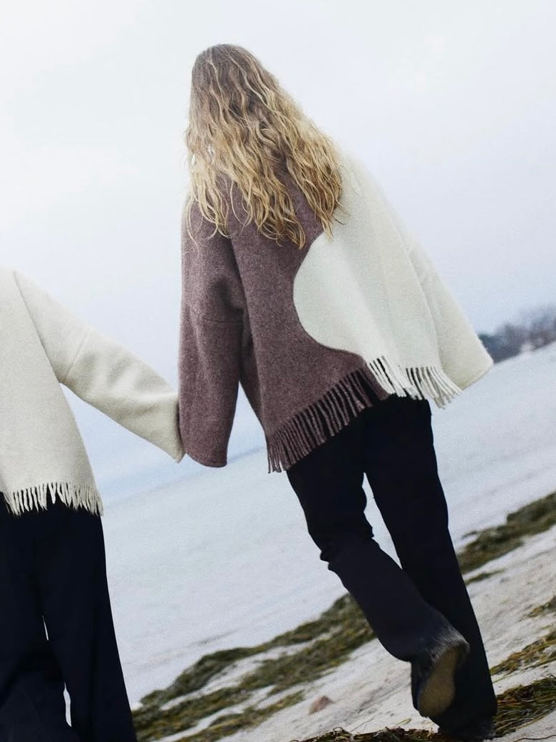 Frida Ying Yang jakke light brown/creme