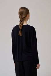 Pine merino blouse - Dark navy