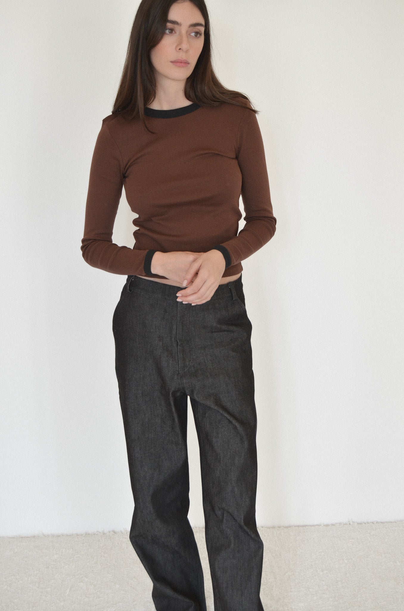 June longsleeve - black/brown