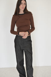 June longsleeve - black/brown