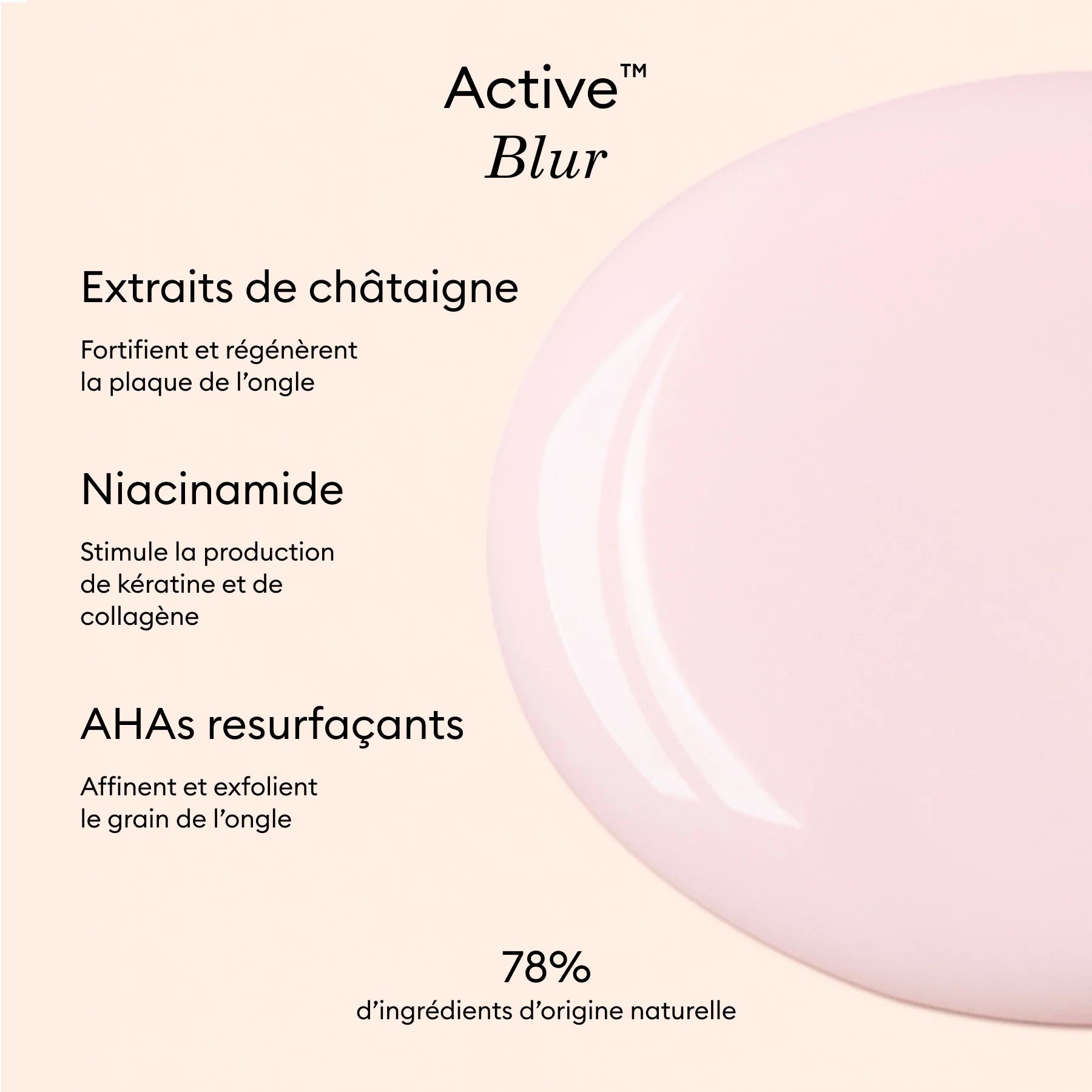 Active Blur neglelak - Powder pink