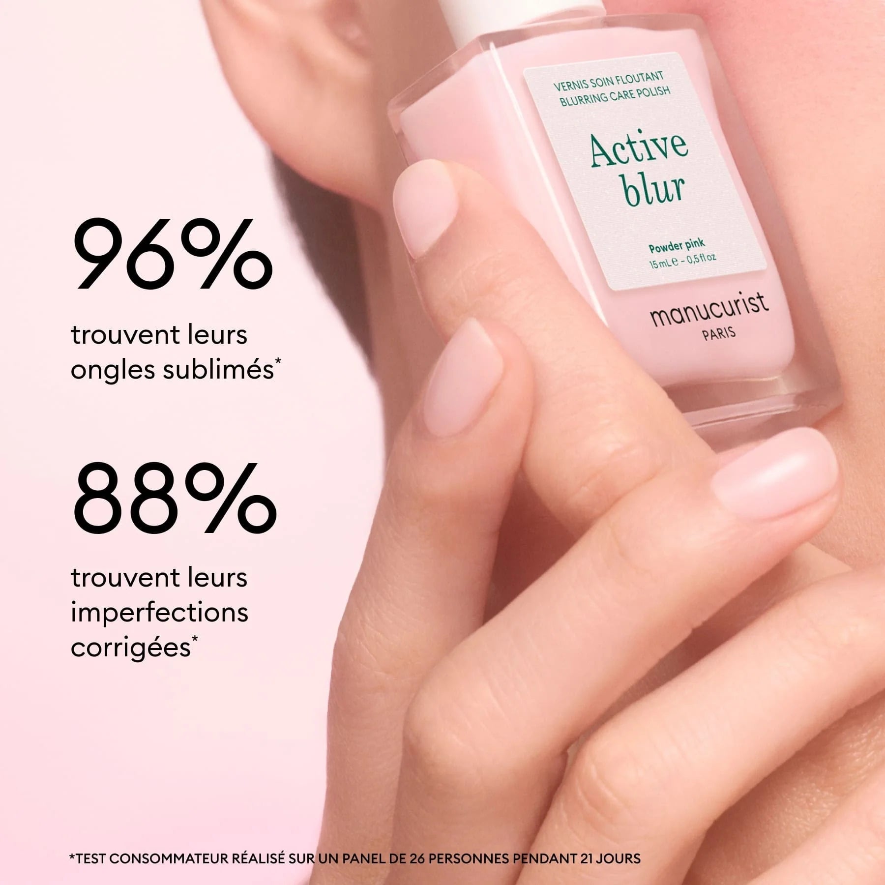 Active Blur neglelak - Powder pink