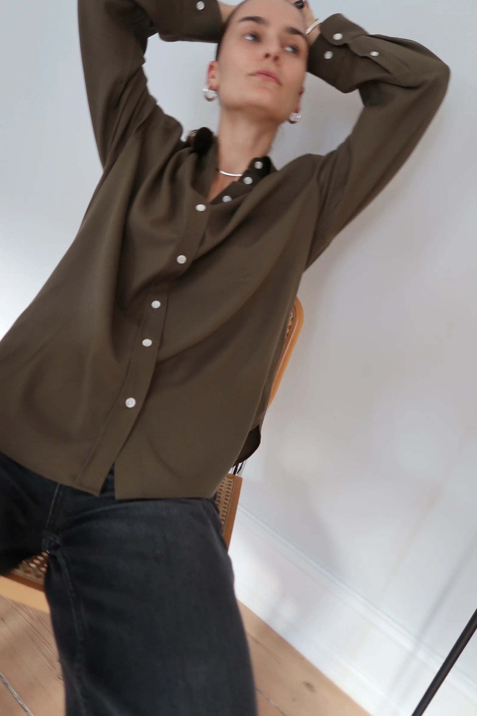 Hybrid wool shirt