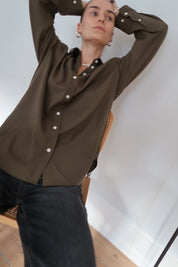 Hybrid wool shirt