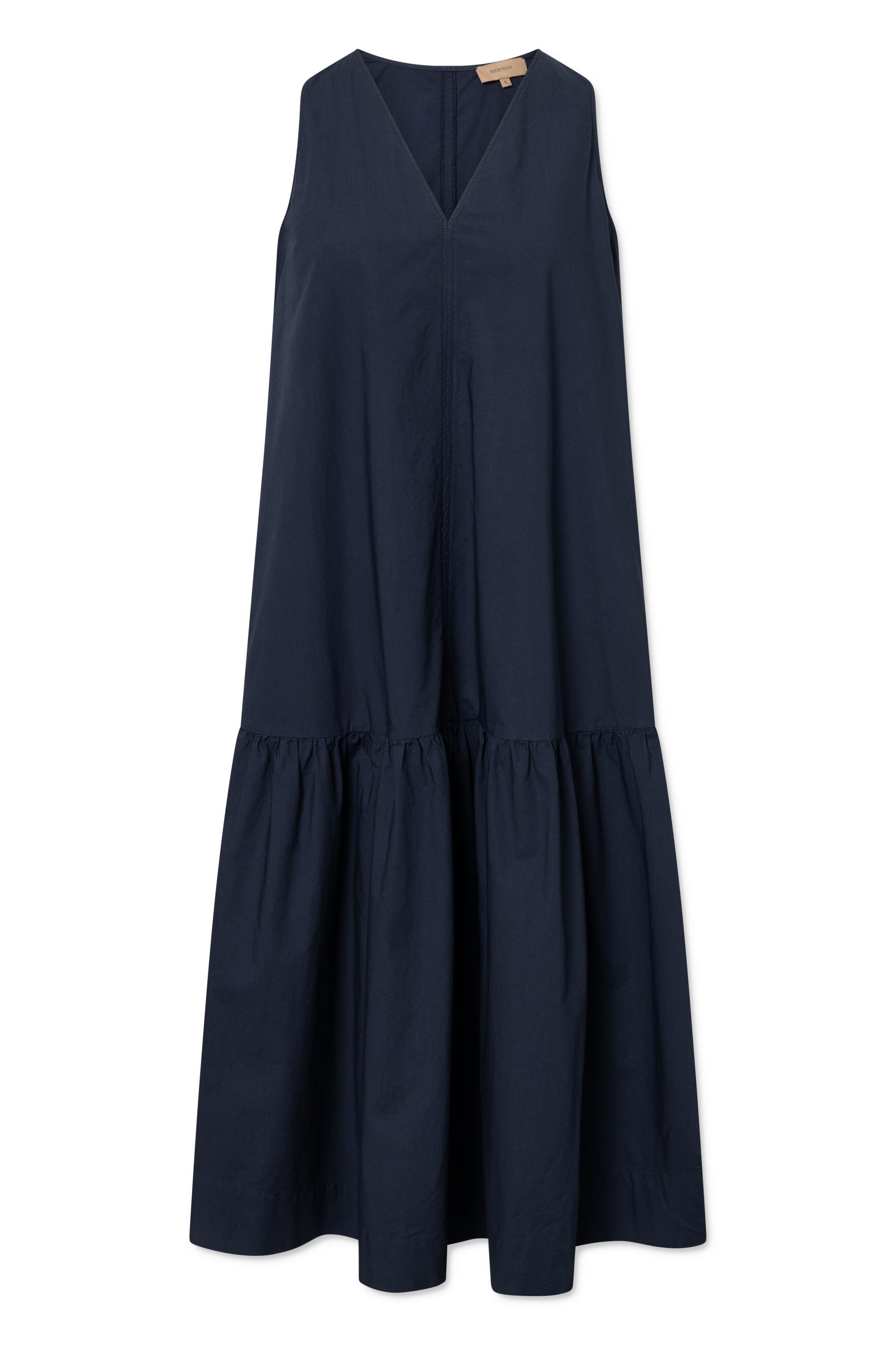 Dodda organic dyed poplin dress - navy