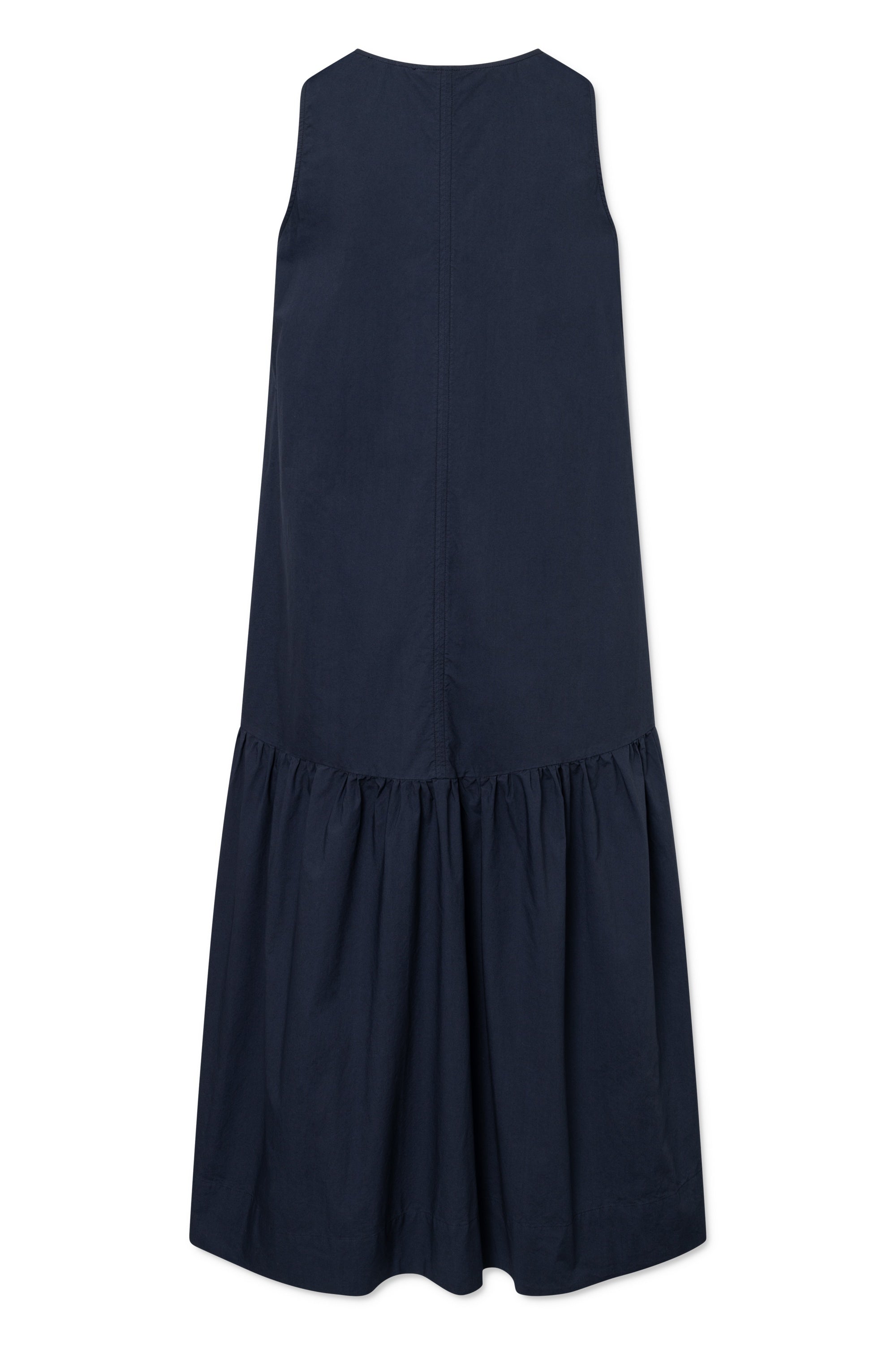 Dodda organic dyed poplin dress - navy