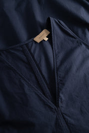 Dodda organic dyed poplin dress - navy