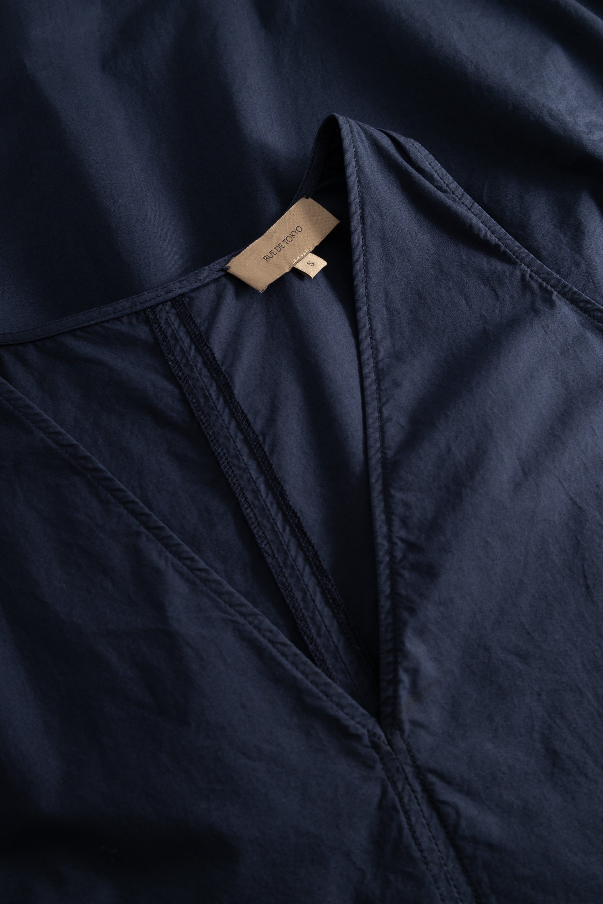 Dodda organic dyed poplin dress - navy