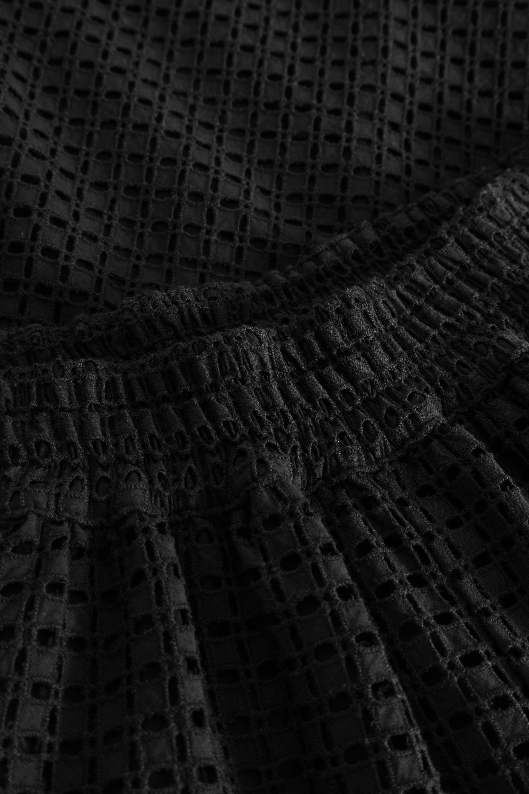 Perley Black broderie anglaise short pant