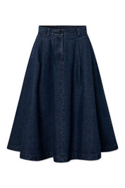 Pen organic heavy denim skirt - Dark Denim