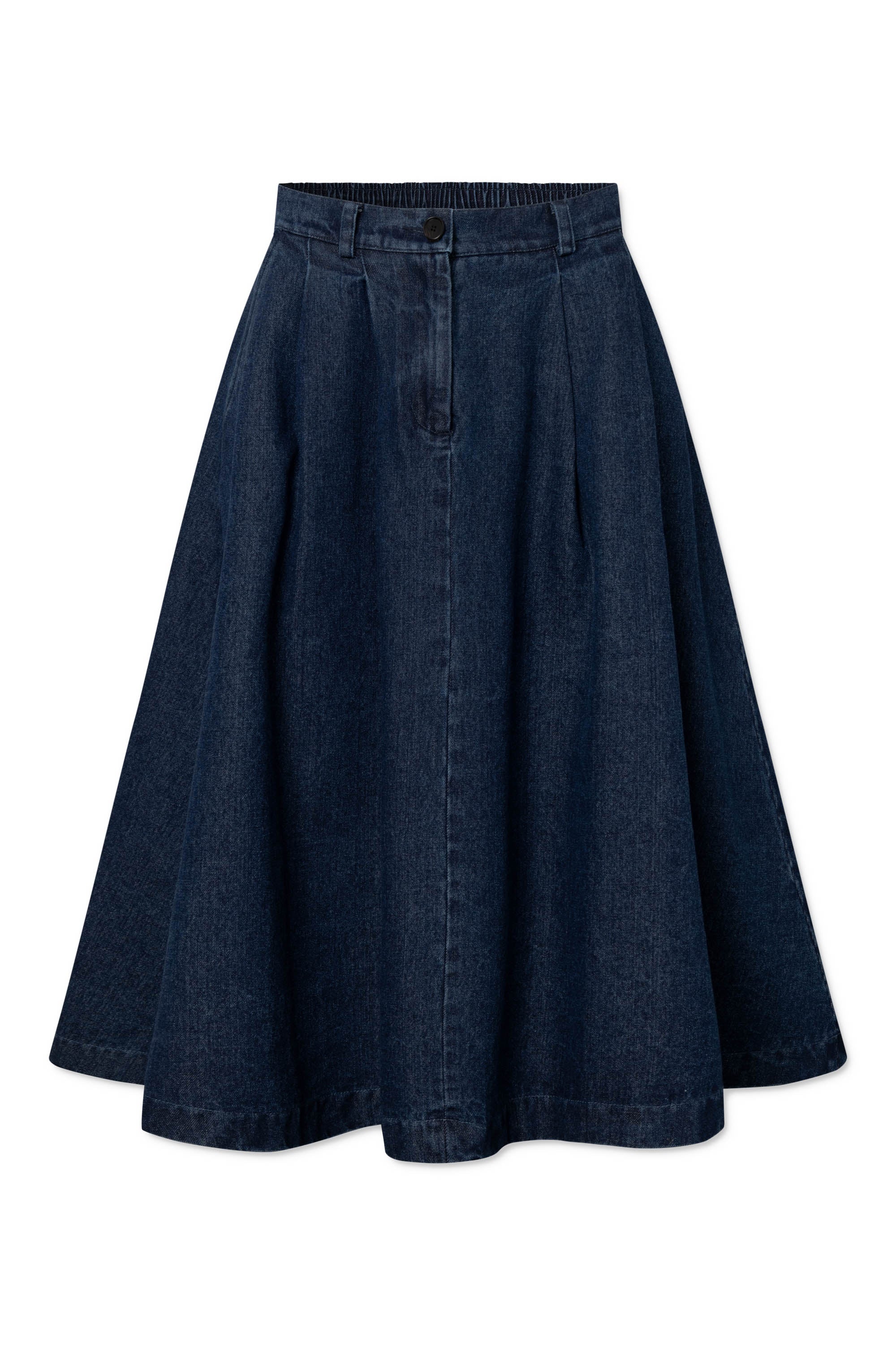 Pen organic heavy denim skirt - Dark Denim