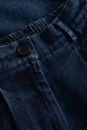 Pen organic heavy denim skirt - Dark Denim