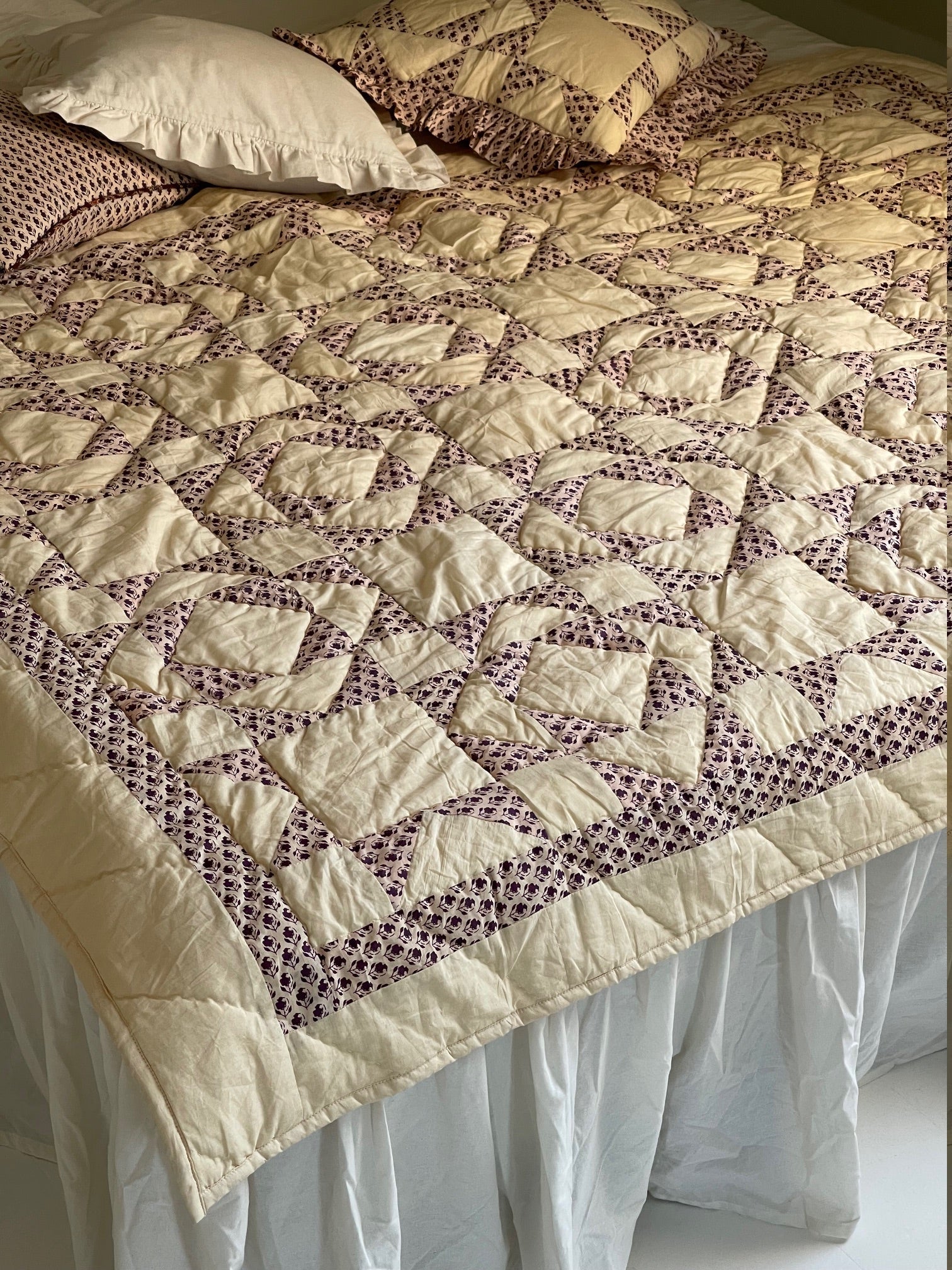 Patchwork sengetæppe 180x240 cm