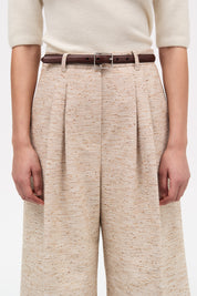 Pennie textured wool long shorts