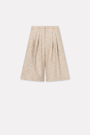 Pennie textured wool long shorts