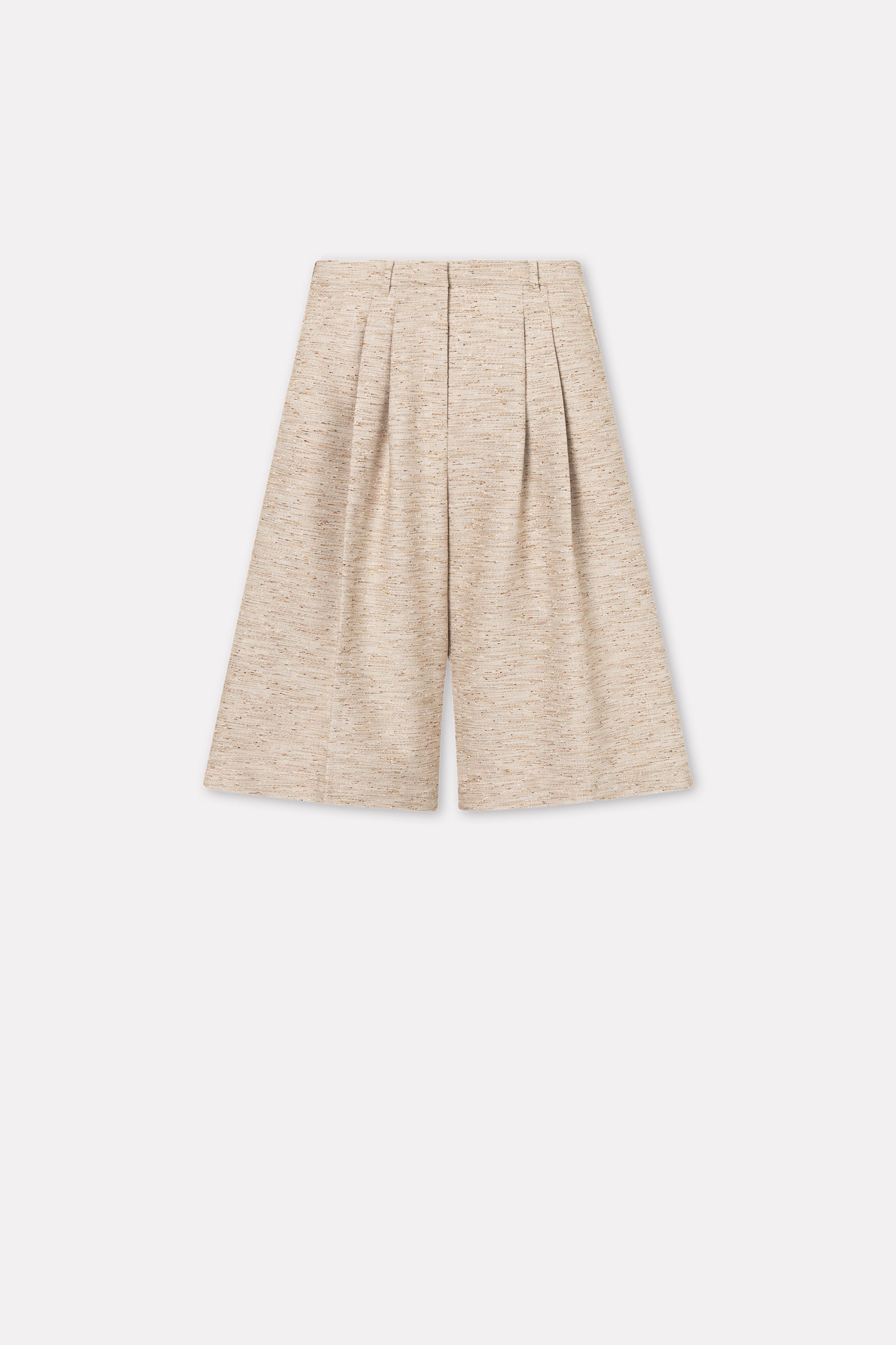 Pennie textured wool long shorts
