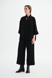 Siva crepe georgette blouse - Black