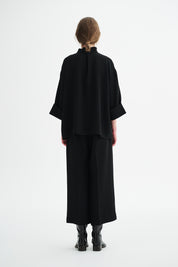 Siva crepe georgette blouse - Black