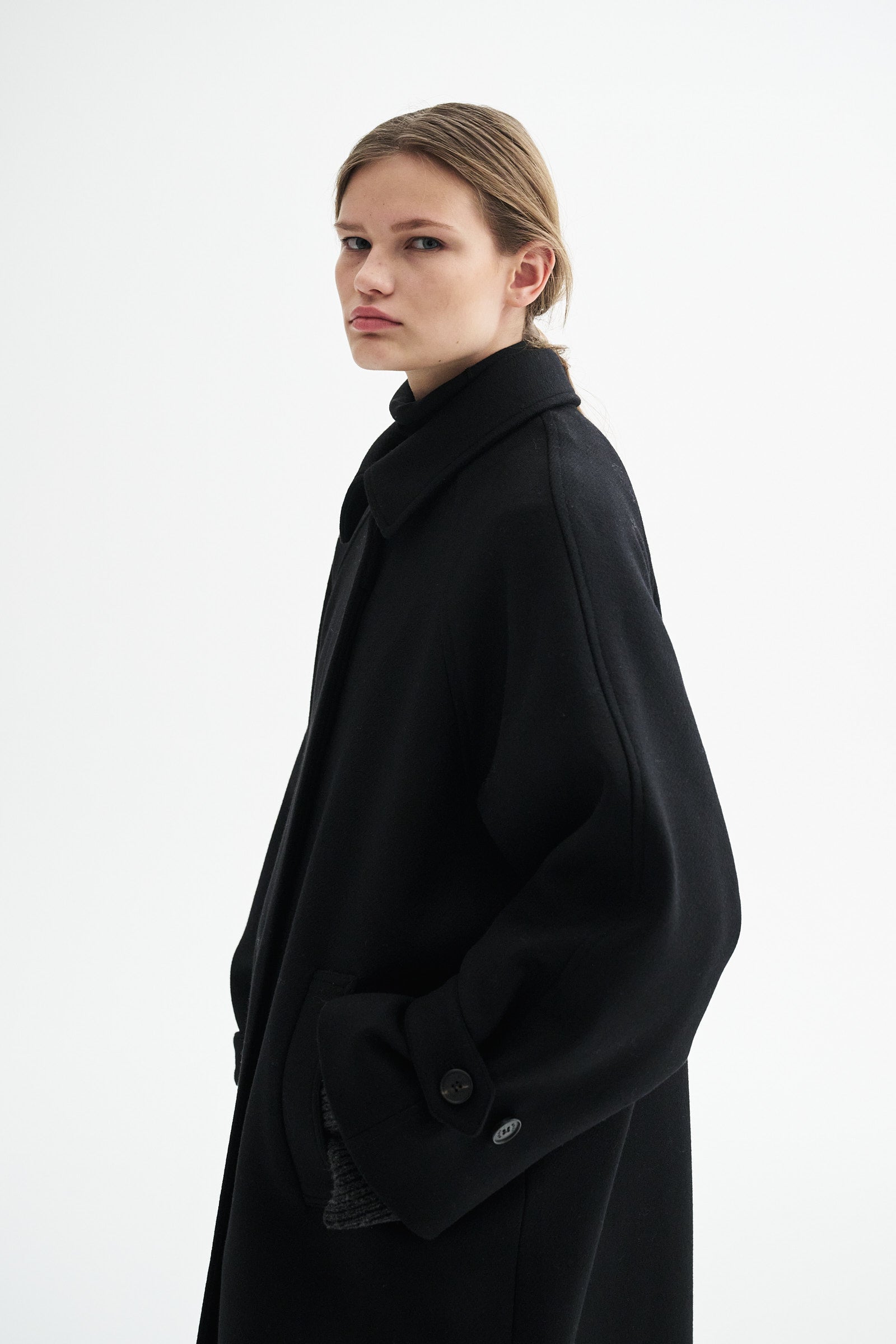 Caro wool coat - Black