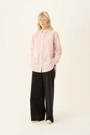 Shelby cotton-silk shirt - Red pink stripe