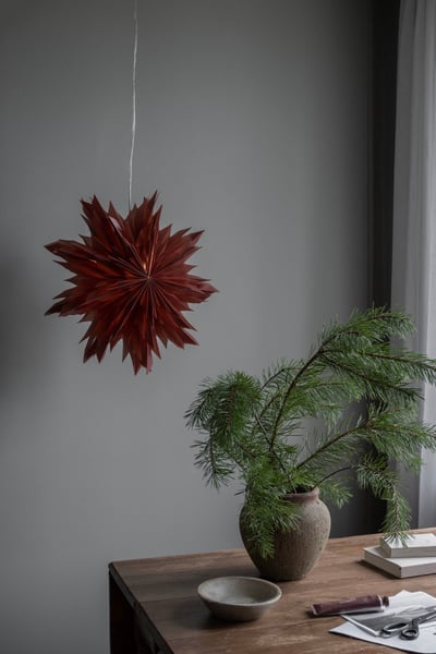 Oslo julestjerne 44 cm - Red ochre
