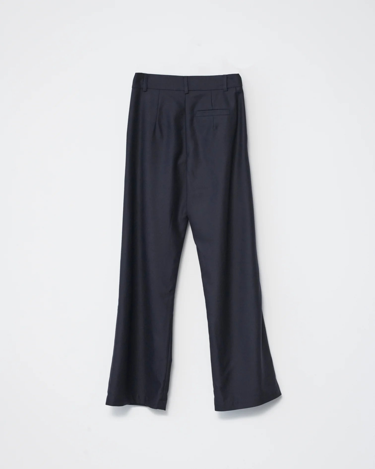 Fine wool wide box trousers - Navy