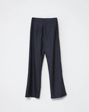Fine wool wide box trousers - Navy