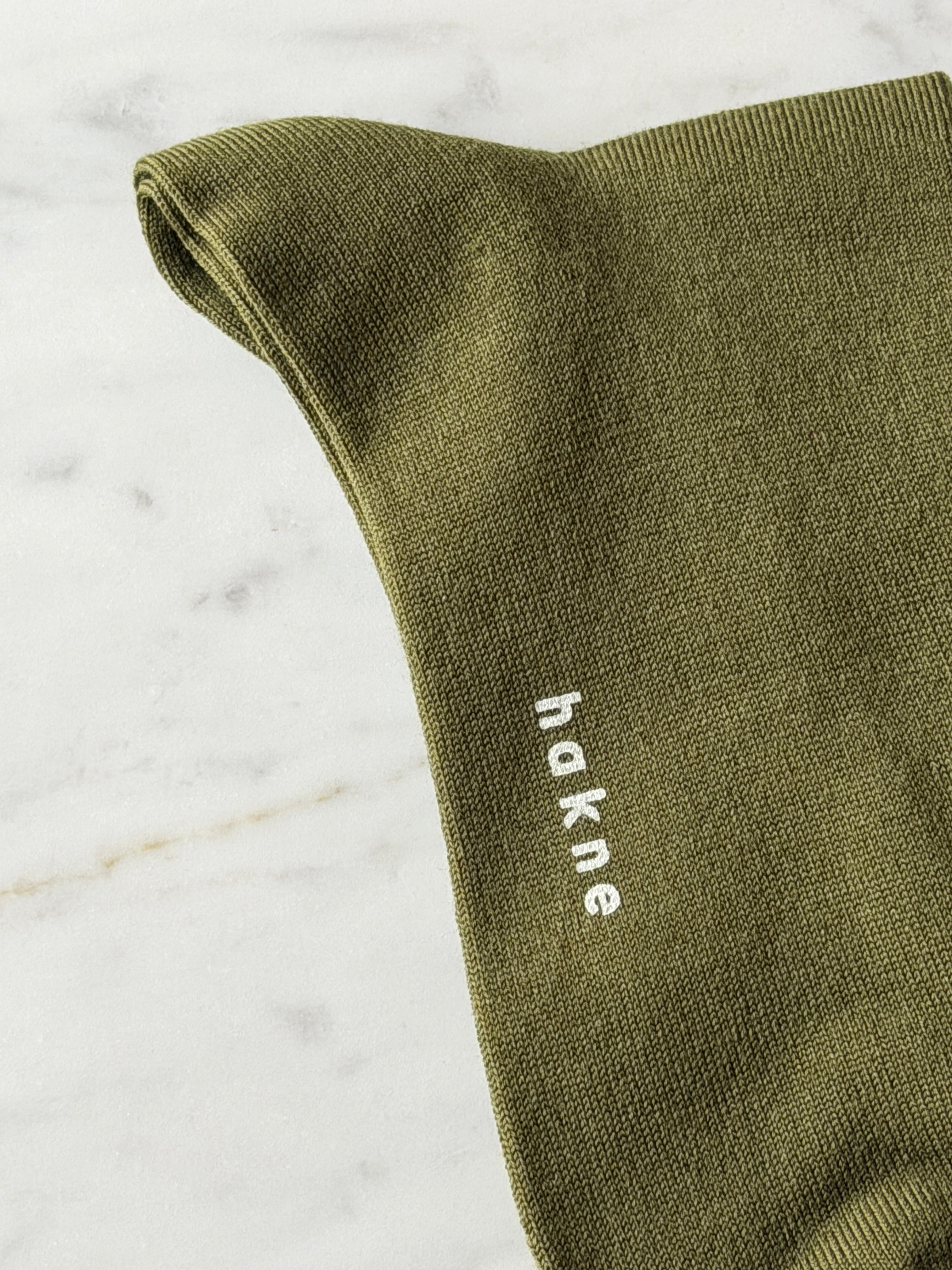 Merino wool ribbed socks - green