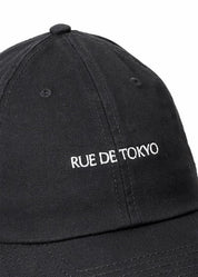 Rue de Tokyo chino cotton twill cap - black